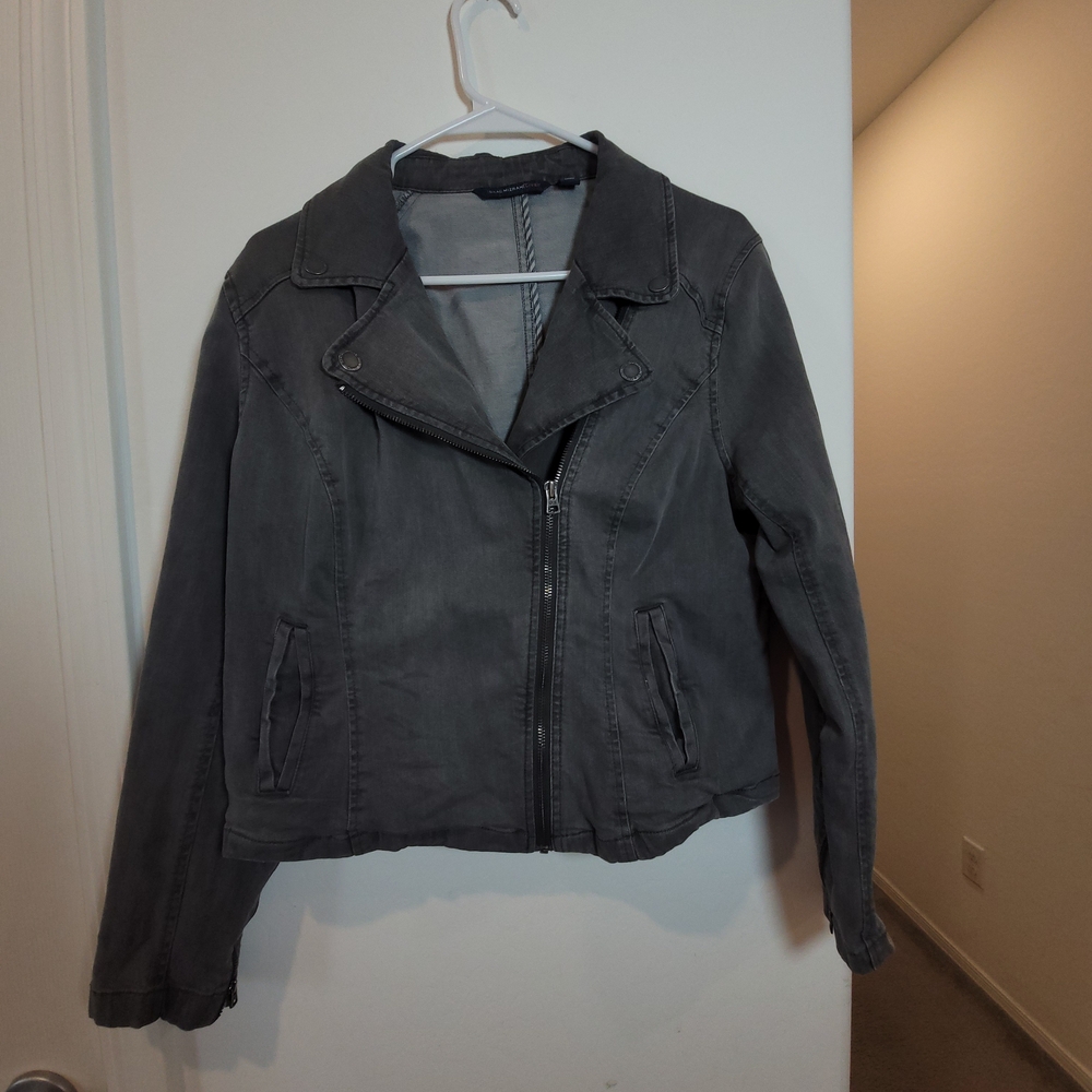 Isaac Mizrahi Gray Jean Jacket Timeless Tailoring